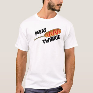 Vlees van Twinkie Corn Dog Corn Dogs Foodie Mannen T-shirt