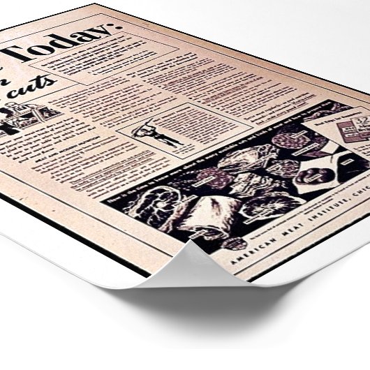 Vlees vandaag: poster (Hoek)