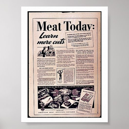 Vlees vandaag: poster (Voorkant)