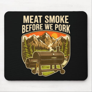 Vlees Voor We Varkensgrappen Barbecue Roker Grille Muismat