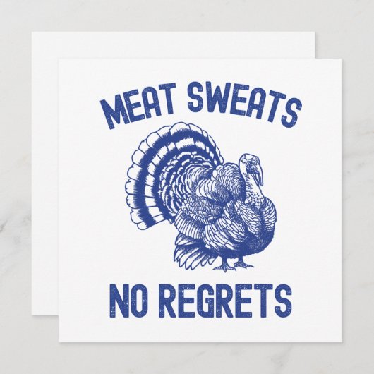 Vlees Zweet Geen Spijt  Feestdagenkaart (Voorkant / Achterkant)