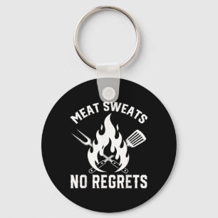Vlees Zweet Geen Spijt Grappige Bbq Grill Humor Ge Sleutelhanger
