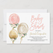 Vleesballon baby shower uitnodiging (Voorkant)