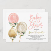 Vleesballon baby shower uitnodiging (Voorkant / Achterkant)