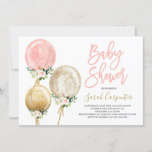 Vleesballon baby shower uitnodiging