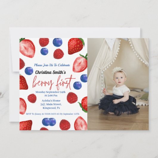 Vleesbessenfeest, Eerste verjaardagsbes Kaart (Voorkant)