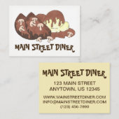 Vleesbrood Vleesaardappelen Restaurants Diner Visitekaartje (Voorkant / Achterkant)