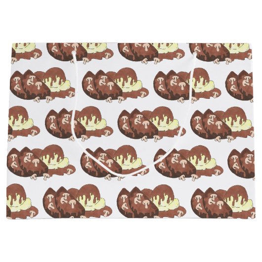 Vleesbrood Vleesblad Aardappelen paddestoel Groot Cadeauzakje (Voorkant)