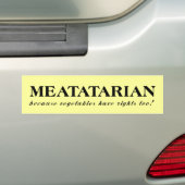 Vleesetarische Groenten Grappige Bumpersticker Hum (Op auto)
