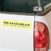 Vleesetarische Groenten Grappige Bumpersticker Hum (Op Truck)