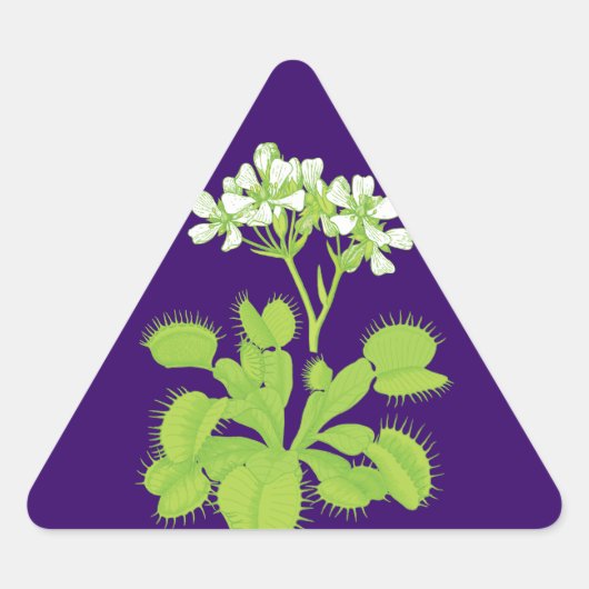 Vleesetende Plant Bloemen Stickers (Voorkant)