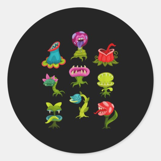 Vleesetende Planten Lover Kinder Sarracenia Venus  Ronde Sticker (Voorkant)