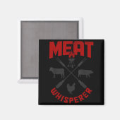 Vleesfluisteraar Bbq Grill Grillen Chef Vlees Magneet (Voorkant / Achterkant)