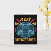 Vleesfluisteraar Grappig Gerookt Vlees Grillen BBQ Kaart (Gele Bloem)