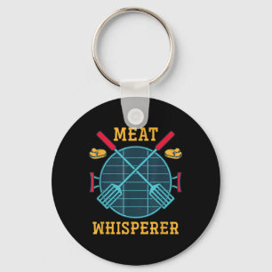Vleesfluisteraar Grappig Gerookt Vlees Grillen BBQ Sleutelhanger
