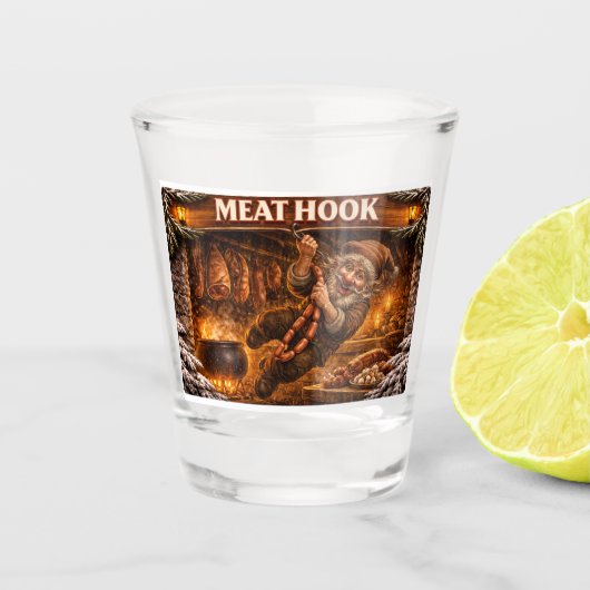 Vleeshaak IJslandse Yule Lad Shot Glas (Voorkant)