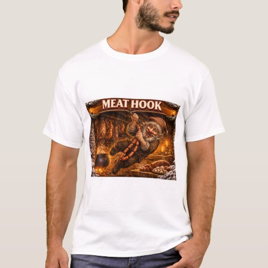 Vleeshaak IJslandse Yule Lad T-shirt (Voorkant)