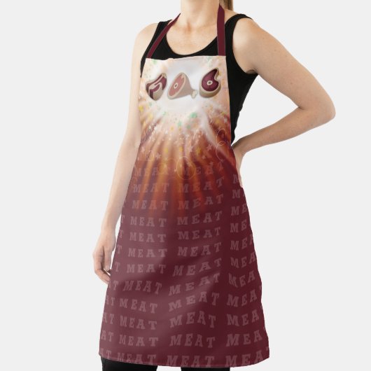 vleesham varkensvlees houdt van griep - grillen a schort (Insitu)