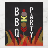 Vleeshandschoenen BBQ Uitgebreide partij Wijn Etiket (Enkel label)