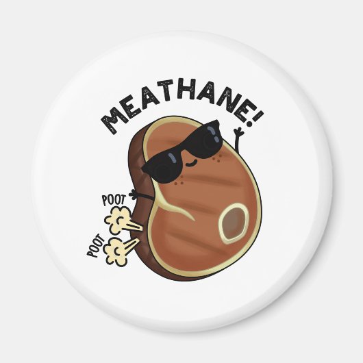 Vleeshane Funny Farting Meat Pun Magneet (Voorkant)