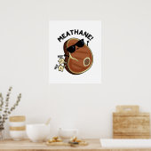 Vleeshane Funny Farting Meat Pun Poster (Keuken)