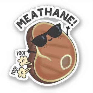 Vleeshane Funny Farting Meat Pun Sticker
