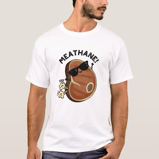 Vleeshane Funny Farting Meat Pun T-shirt (Voorkant)