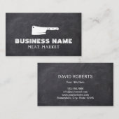 Vleeskarton voor de markt van slagerijen visitekaartje (Voorkant / Achterkant)