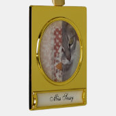 Vleeskatten Verguld Banner Ornament (Rechts)