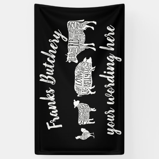 vleeskuikenvlees van runderen snijdt kleine stukje spandoek (Verticaal)