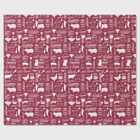 Vleeslappen BBQ-opvulpapier Cadeaupapier (Vlak)