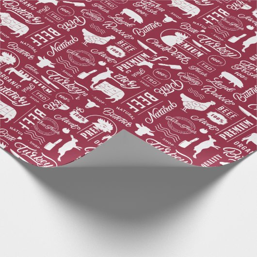 Vleeslappen BBQ-opvulpapier Cadeaupapier (Hoek)