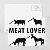 vleesliefhebber briefkaart (Voorkant / Achterkant)