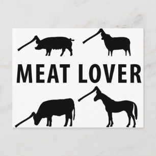 vleesliefhebber briefkaart