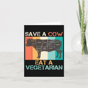 Vleesliefhebber Save A Koe Eat A Vegetarisch Vegan Kaart