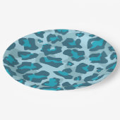 Vleesluier in tonnen blauw papieren bordje (Gekanteld)