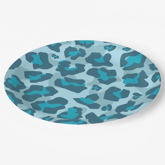 Vleesluier in tonnen blauw papieren bordje (Gekanteld)