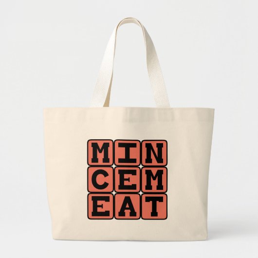Vleesmengsel, Soort Taart Grote Tote Bag (Voorkant)