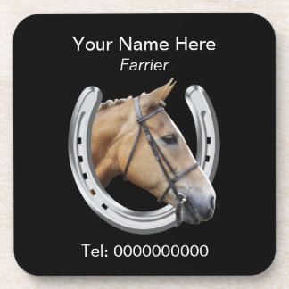 Vleespaard en hoefijzer drankjes onderzetter