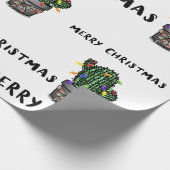 Vleespapier voor kerstcadeautjes cadeaupapier (Hoek)