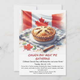 Vleespastei Feest met Rustieke Charme | Canada Dag Kaart