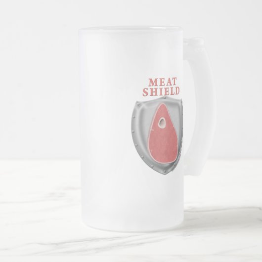 Vleesschild Matglas Bierpul (Voorkant rechts)