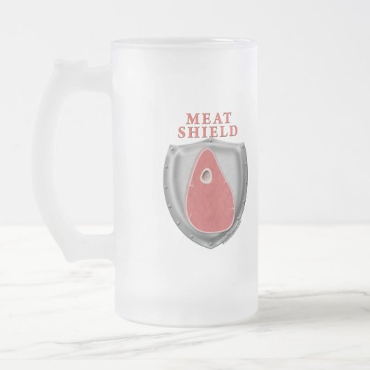 Vleesschild Matglas Bierpul (Links)