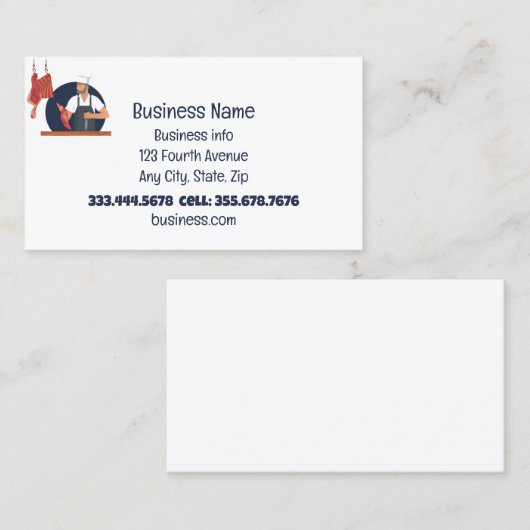 Vleessnijmachine Visitekaartje (Voorkant / Achterkant)