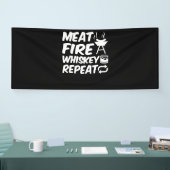 Vleestong herhalen | Funny Gezegde Vlees BBQ Spandoek (Beurs)