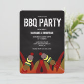 Vleesvakluiers BBQ blaast de uitnodiging van de pa (Staand voorkant)