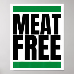 Vleesvrij Vegan Bodybuilding Vegan Straight Edge Poster