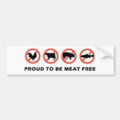 Vleesvrije Bumpersticker (Voorkant)