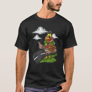 Vleesvrije Vegan Thanksgiving Eten Vegan City Kalk T-shirt