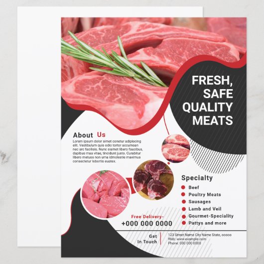 vleeswinkel | Slager Shop Flyer (Voorkant / Achterkant)